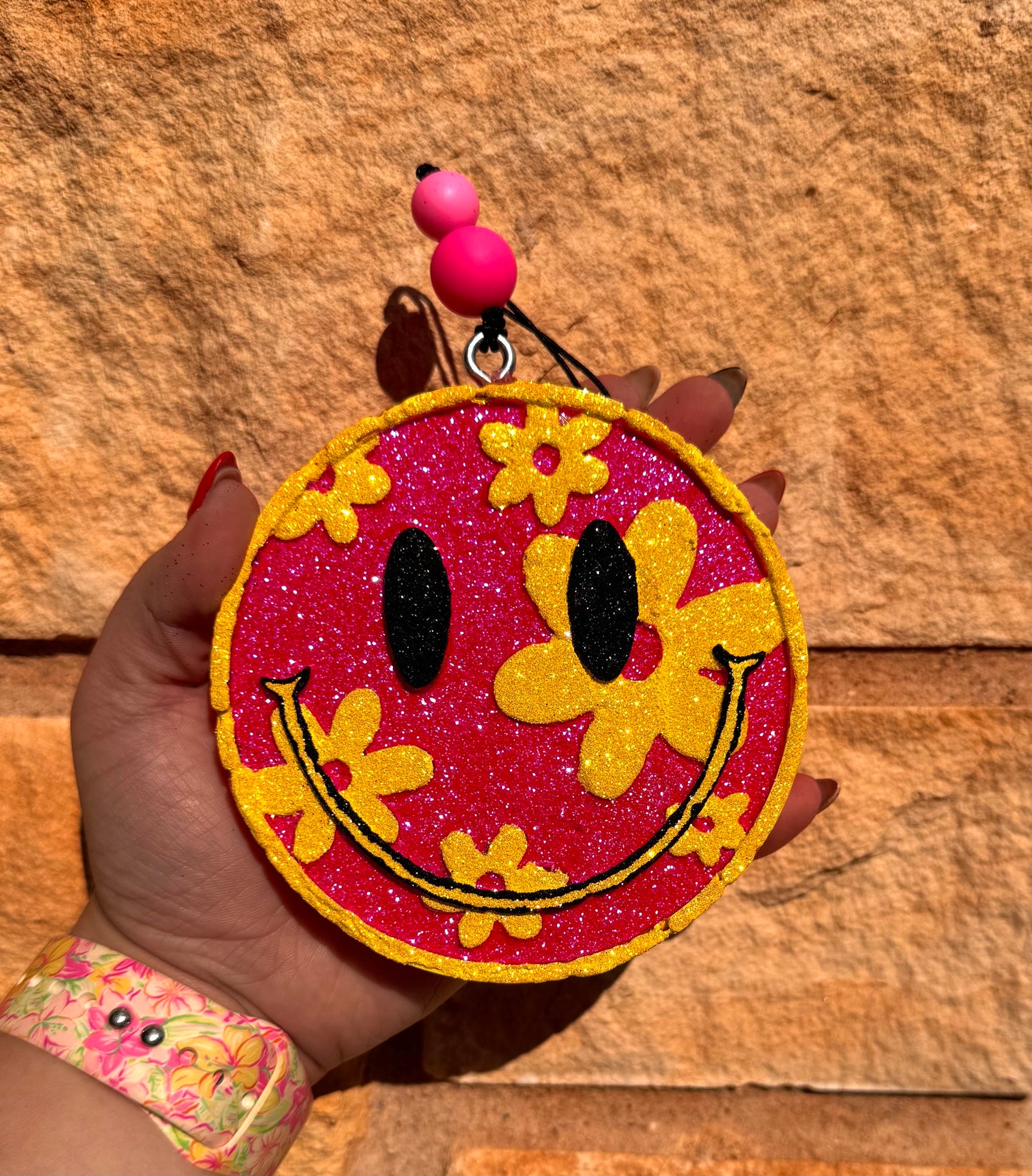 Flower Smiley Car Freshie