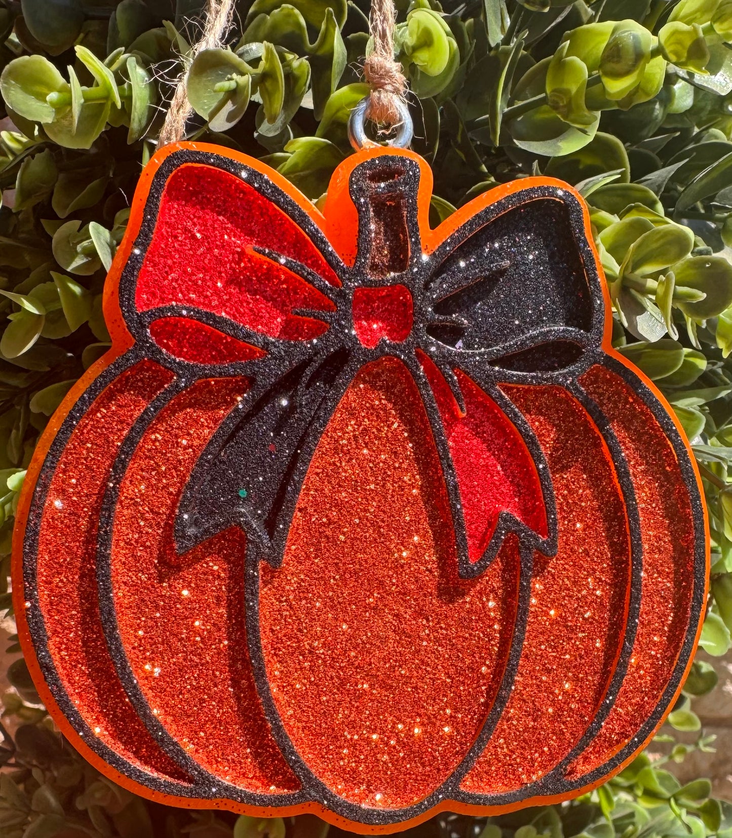 Pumpkin Bow Car Freshie