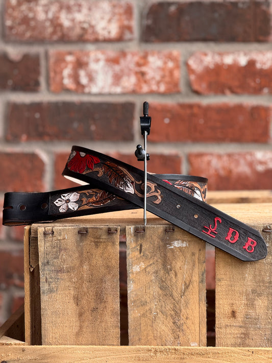 Customizable Hand-Tooled Leather Belts